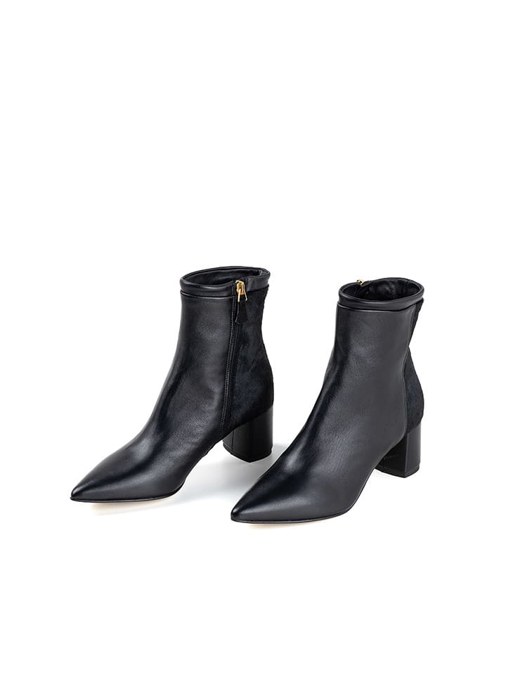 Anna Morellini Skórzane botki "Romilvia" w kolorze czarnym rozmiar: 38