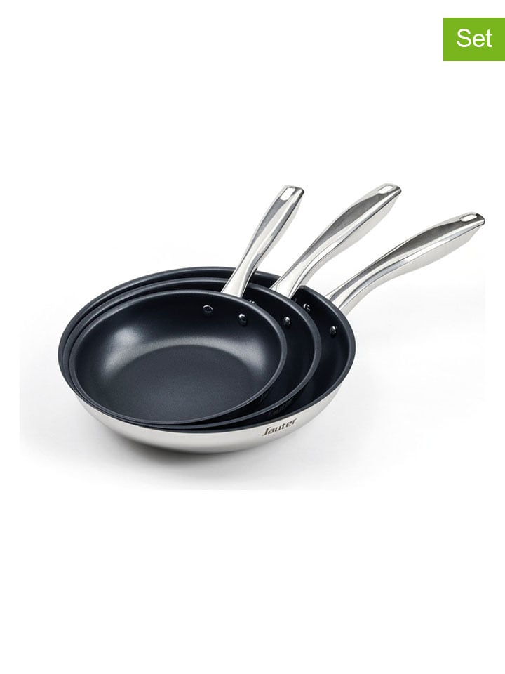 Sauter Patelnie (3 szt.) w kolorze srebrno-czarnym rozmiar: onesize