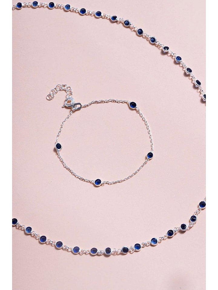 Lodie Silver 2-częściowy zestaw biżuterii z cyrkoniami rozmiar: onesize