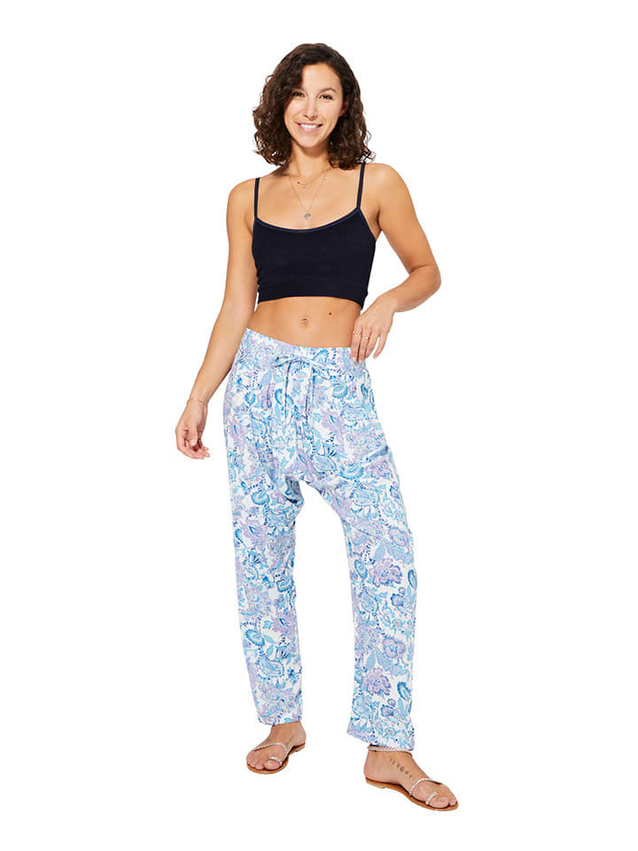 Aller Simplement Spodnie w kolorze biało-błękitnym rozmiar: 38/40