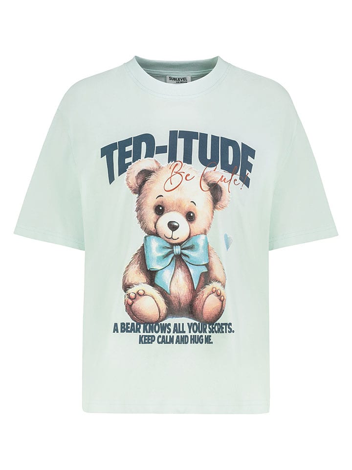 Sublevel Koszulka w kolorze miętowym rozmiar: XS