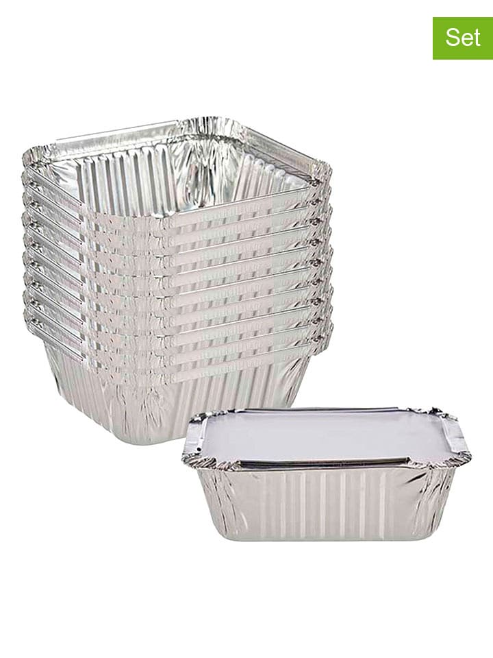 Joybos Aluminiowe formy (10 szt.) do frytkownicy beztłuszczowej - 14 x 12 cm rozmiar: onesize