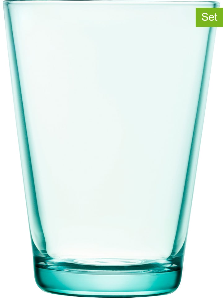 iittala Szklanki (2 szt.) "Kartio" w kolorze zielonym - 400 ml rozmiar: onesize