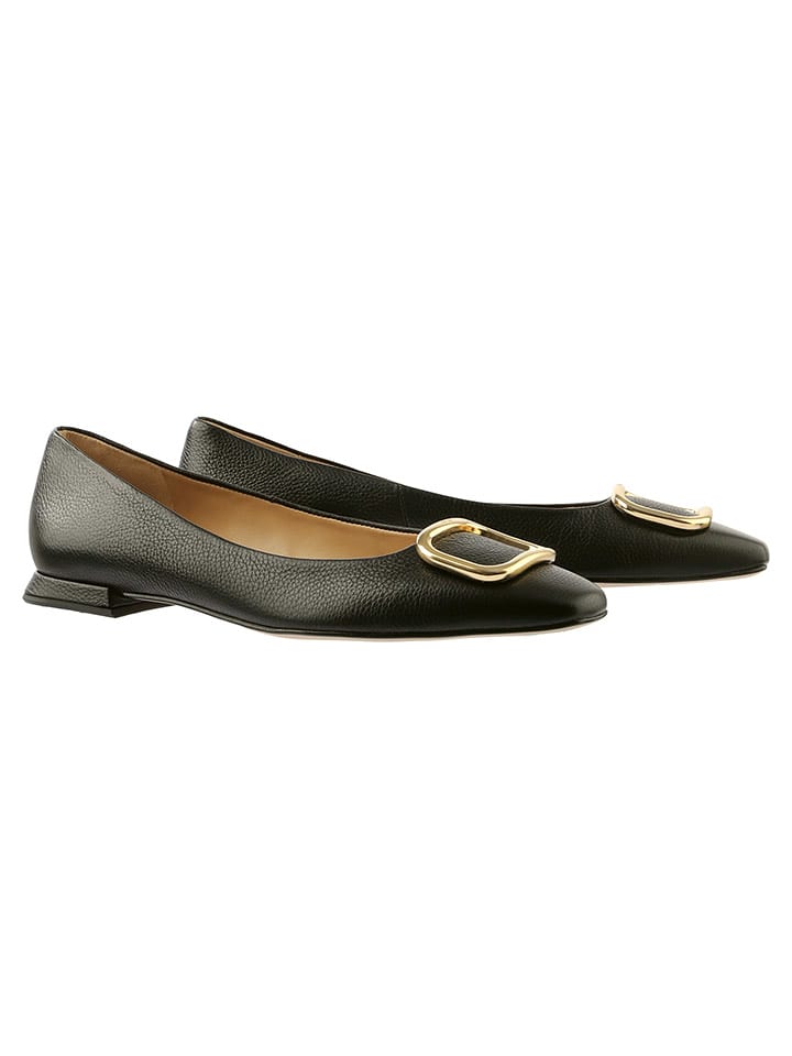 Högl Skórzane baleriny w kolorze czarnym rozmiar: 38,5