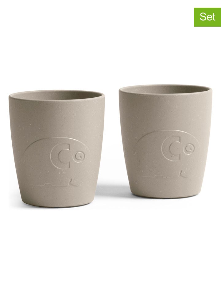 Sebra Kubki (2 szt.) "Mums" w kolorze beżowym - 4 m+ rozmiar: onesize