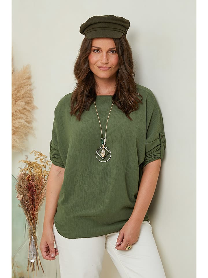 Curvy Lady Bluzka w kolorze khaki rozmiar: 48/50