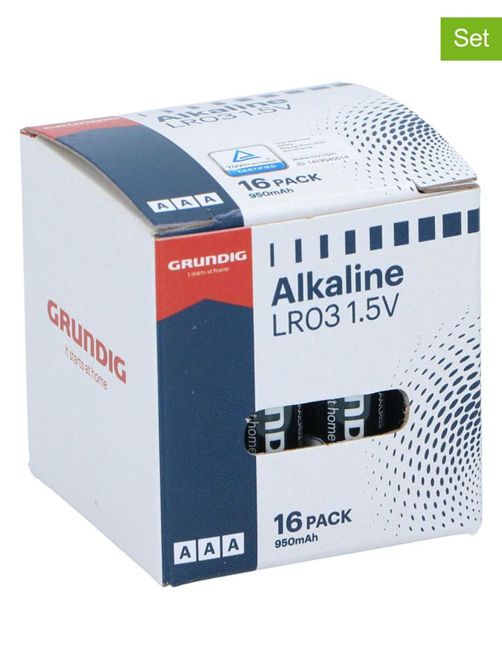 GRUNDIG Baterie alkaliczne (2x 16 szt.) - AAA/LR03 950 mAh rozmiar: onesize