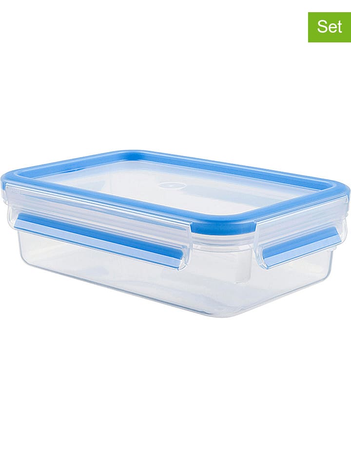 Emsa Pojemnik "Clip & Close" w kolorze niebieskim na żywność - 800 ml rozmiar: onesize