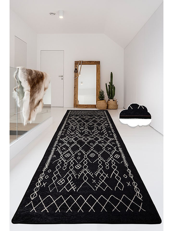 Conceptum Hypnose Dywan ''Chart'' w kolorze czarno-białym rozmiar: 80x300 cm