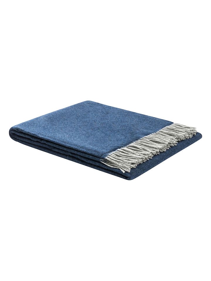 Lanerossi Wełniany koc "Ulisse" w kolorze granatowym - 180 x 130 cm rozmiar: onesize