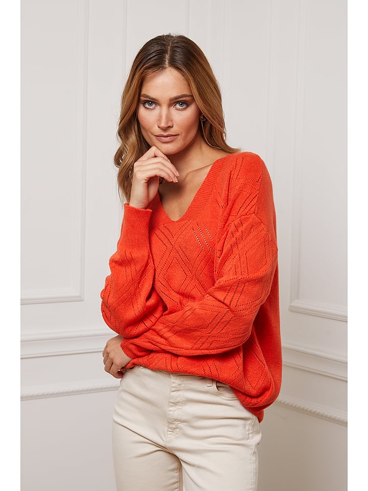 Joséfine Sweter "Chola" w kolorze pomarańczowym rozmiar: XL