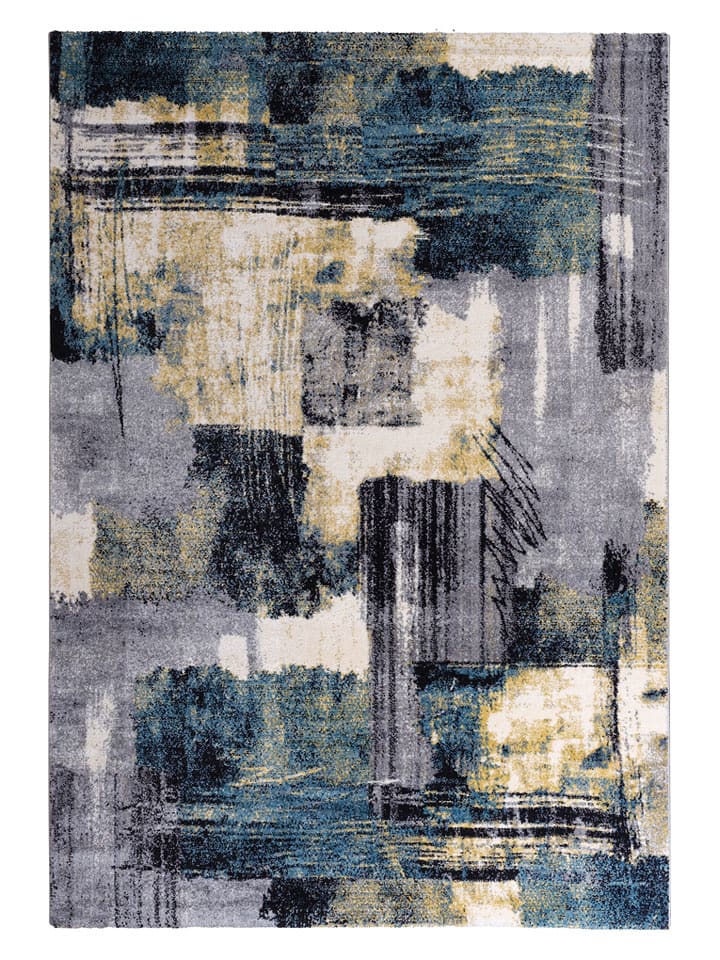 deco Rugs & Carpet Dywan "Milano" w kolorze szaro-złoto-niebieskim rozmiar: 60x110 cm