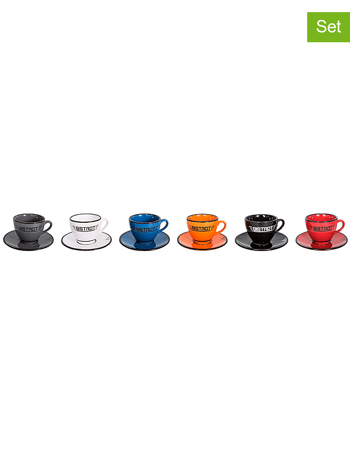 Anticline Filiżanki (6 szt.) w różnych kolorach - Ø 6 cm rozmiar: onesize