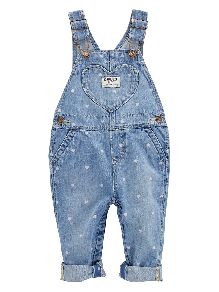 OshKosh Ogrodniczki dżinsowe w kolorze błękitnym rozmiar: 86