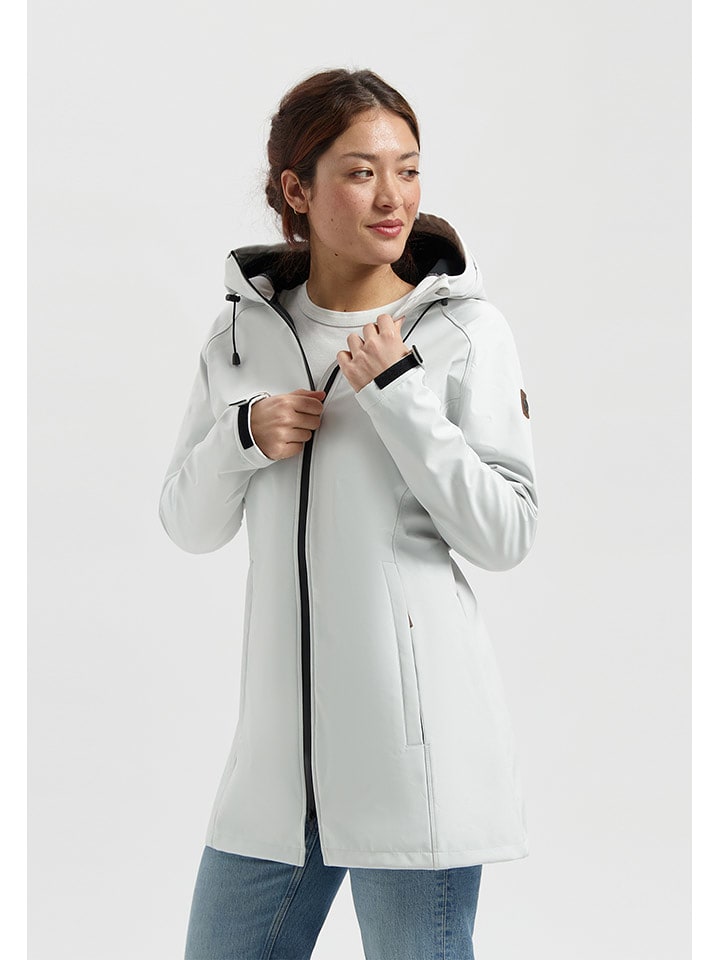 TRAVELIN' Kurtka softshellowa "Tuula" w kolorze białym rozmiar: 44