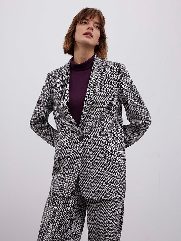 BGN Blezer w kolorze czarno-białym rozmiar: 38