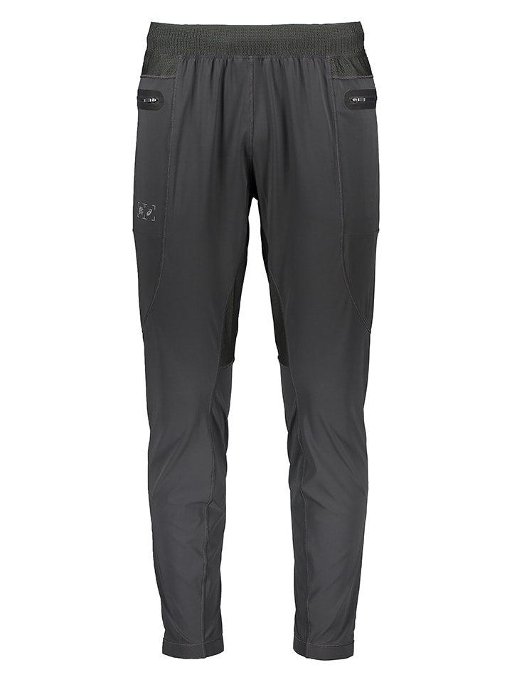 asics Spodnie hybrydowe w kolorze antracytowym do biegania rozmiar: M