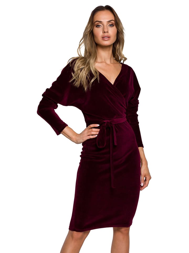 made of emotion Sukienka w kolorze bordowym rozmiar: S