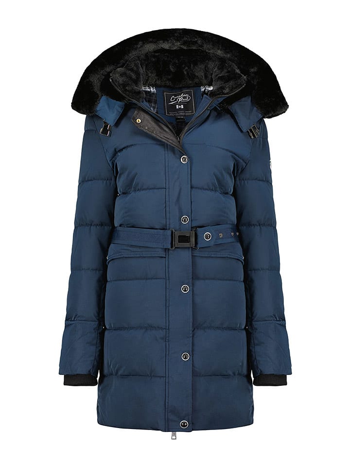 Canadian Peak Płaszcz zimowy "Bettineak" w kolorze granatowym rozmiar: XL
