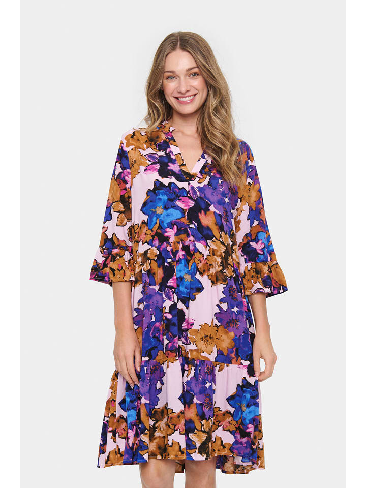 SAINT TROPEZ Sukienka "Eda" ze wzorem rozmiar: M