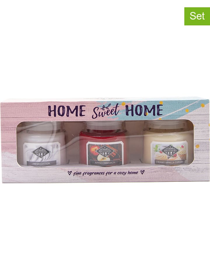 Candle Brothers Świece zapachowe (3 szt.) "Home Sweet Home" - 3 x 85 g rozmiar: onesize