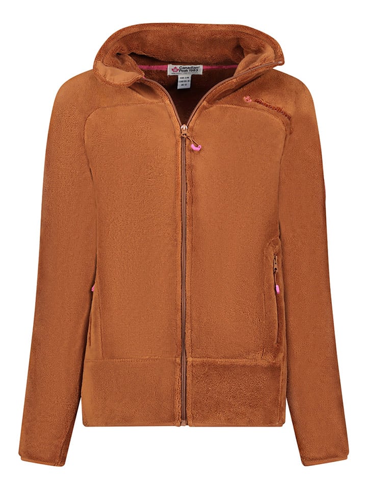 Canadian Peak Kurtka polarowa "Udilas" w kolorze jasnobrązowym rozmiar: M