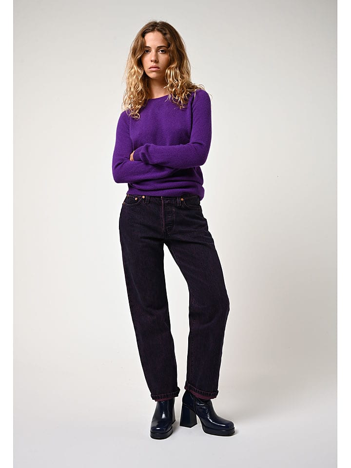 AUTHENTIC CASHMERE Kaszmirowy sweter "Galise" w kolorze fioletowym rozmiar: S