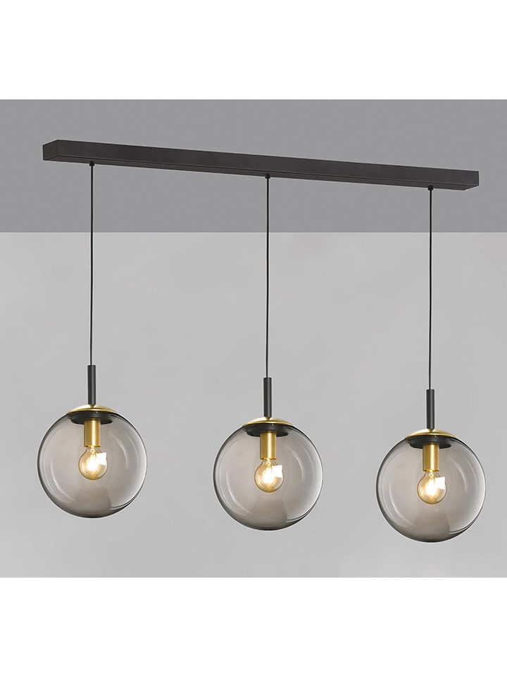 FISCHER & HONSEL Lampa wisząca "Dini" w kolorze szarym - 110 x 25 cm rozmiar: onesize