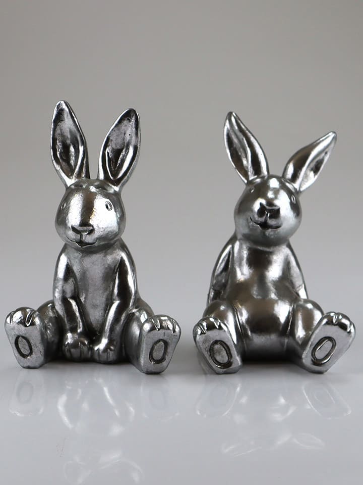 AM Design Figurka dekoracyjna w kolorze srebrnym - 15 x 21,4 x 13,7 cm rozmiar: onesize