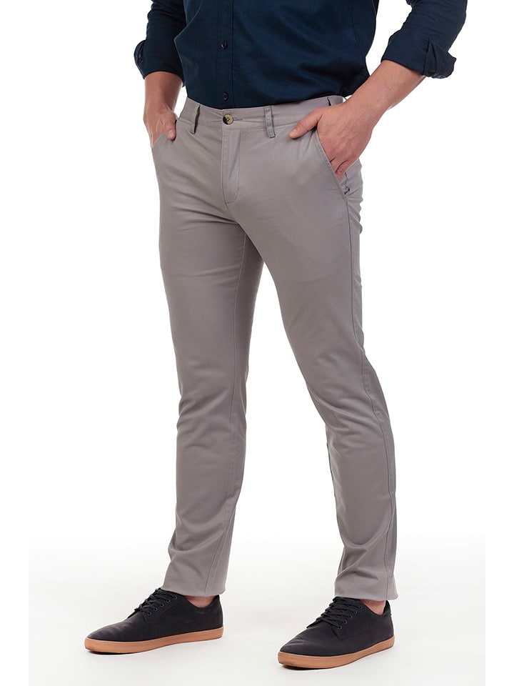 The Time of Bocha Spodnie chino w kolorze szarym rozmiar: 50