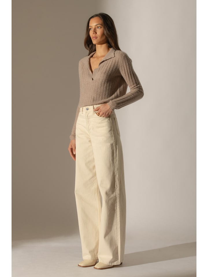 Perfect Cashmere Kaszmirowy sweter w kolorze beżowym rozmiar: L