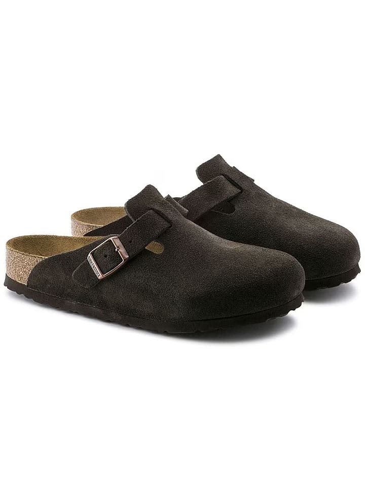 Birkenstock Skórzane chodaki "Boston" w kolorze brązowym rozmiar: 45