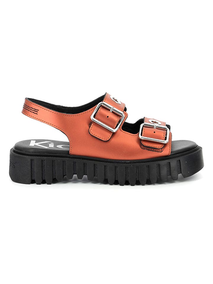 Kickers Sandały "Kick Flak" w kolorze pomarańczowo-czarnym rozmiar: 40