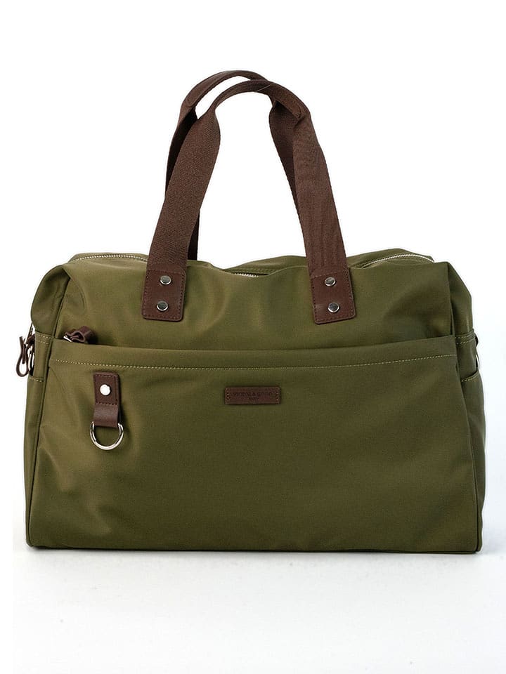 Victor & Hugo Paris Skórzana torba podróżna "Sky" w kolorze khaki - 44 x 32 x 14 cm rozmiar: onesize