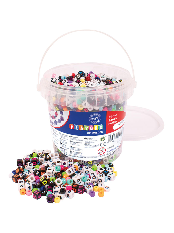 Playbox 2000-częściowy zestaw koralików w różnych kolorach - 3+ rozmiar: onesize