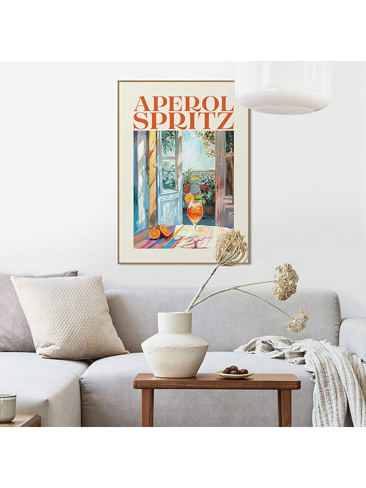 Orangewallz Druk artystyczny "Summer Feeling" w ramce rozmiar: 50x70 cm