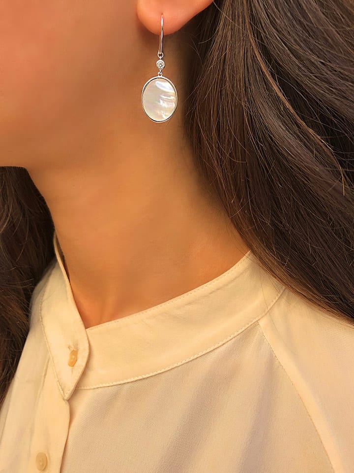 Taboo Posrebrzane kolczyki z kamieniami szlachetnymi rozmiar: onesize