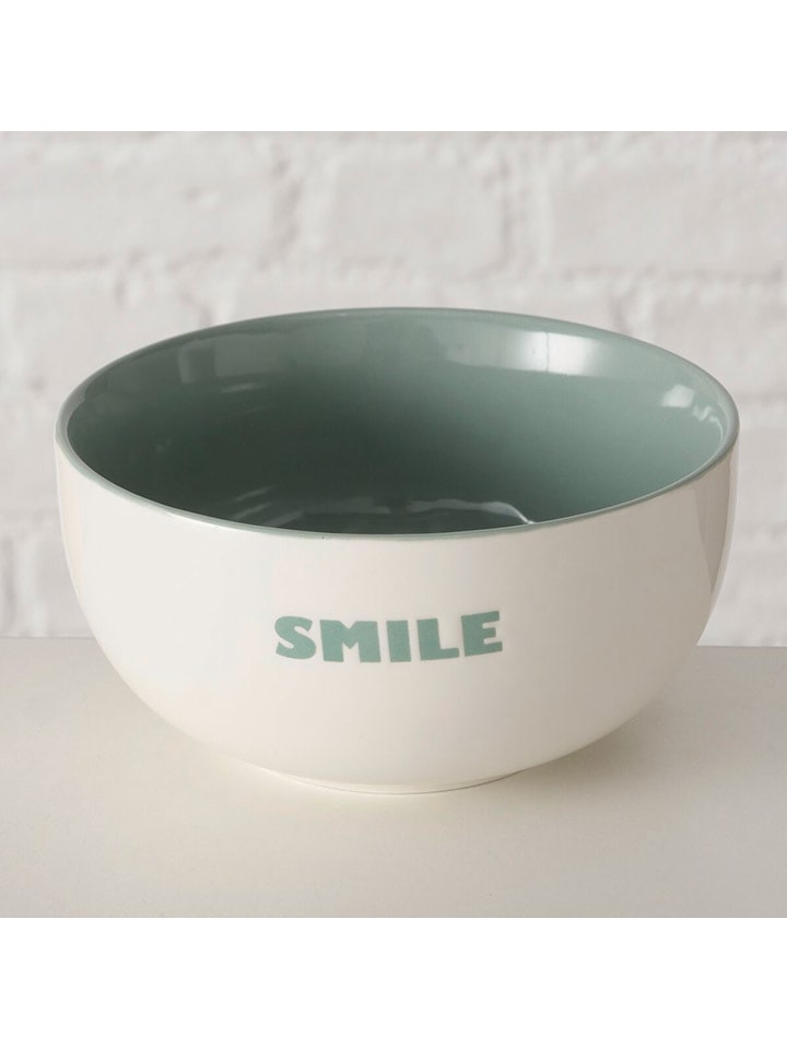Boltze Miska "Emile" w kolorze kremowo-jasnozielonym na musli - Ø 13 cm rozmiar: onesize