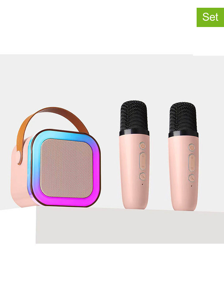 SWEET ACCESS 3-częściowy zestaw w kolorze jasnoróżowym do karaoke rozmiar: onesize