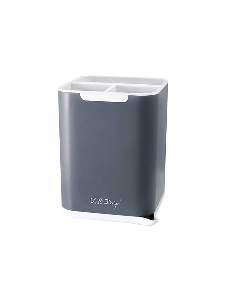 Vialli Design Ociekacz w kolorze szarym na sztućce - 11 x 14,5 x 11 cm rozmiar: onesize