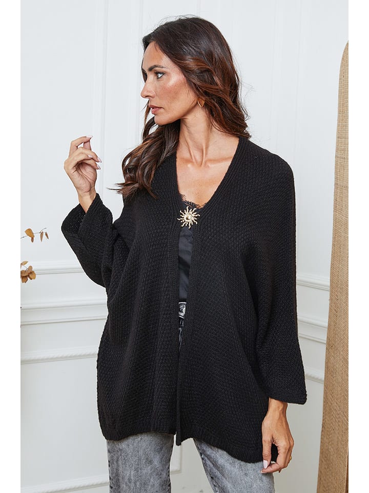 So Cachemire Kardigan "Enouka" w kolorze czarnym rozmiar: L