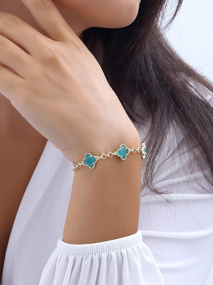 Nakkash Pozłacana bransoletka z kamieniami szlachetnymi rozmiar: onesize