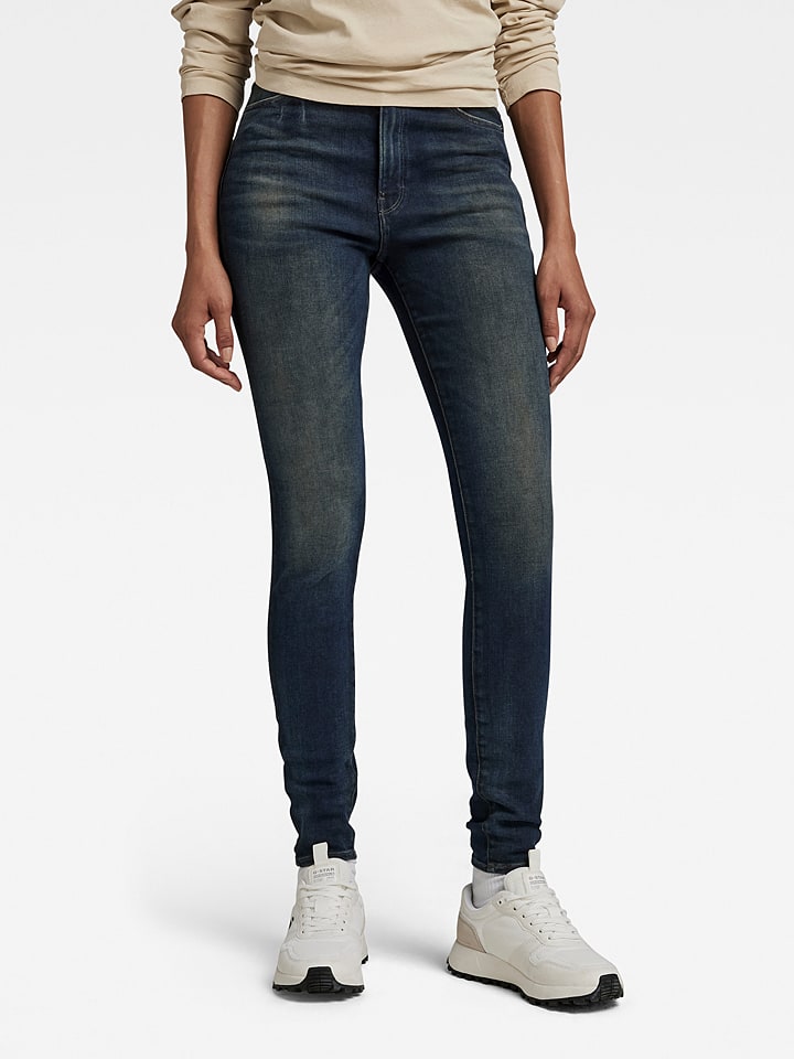 G-Star Dżinsy "Kafey" - Skinny fit - w kolorze granatowym rozmiar: W27/L30