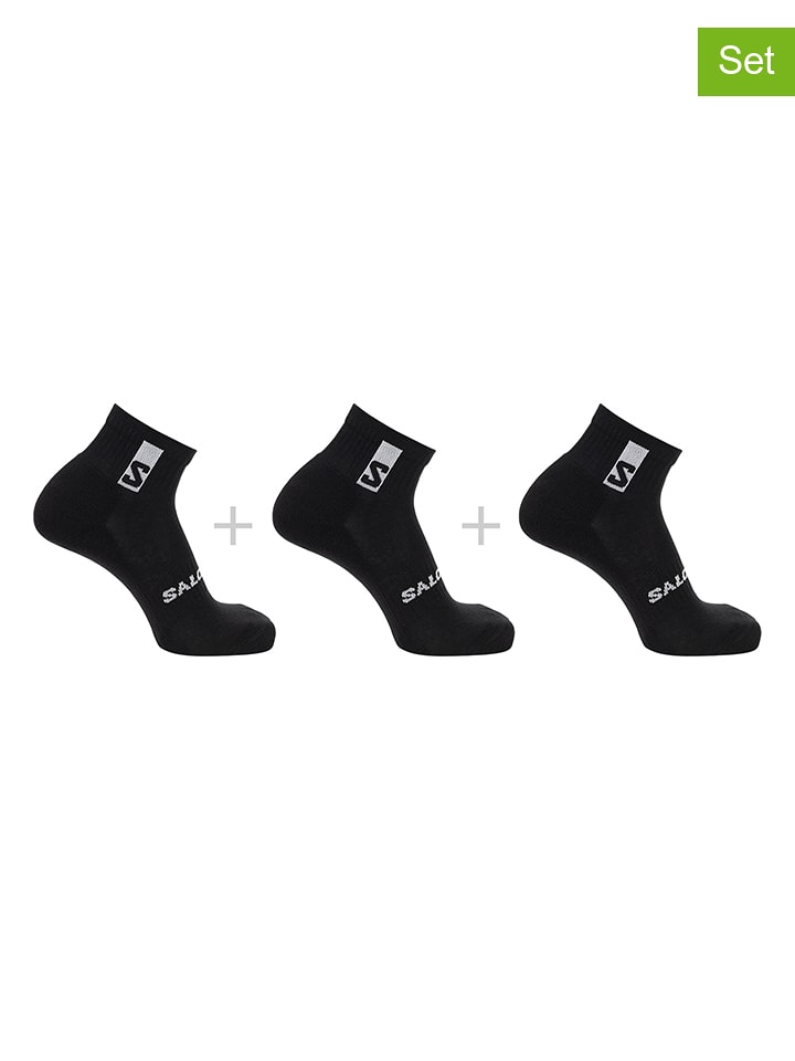 SALOMON Skarpety funkcyjne (3 pary) "Everyday Ankle" w kolorze czarnym rozmiar: 36-38