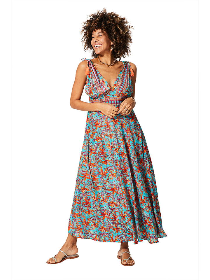 Aller Simplement Sukienka w kolorze turkusowo-pomarańczowym rozmiar: 34-40