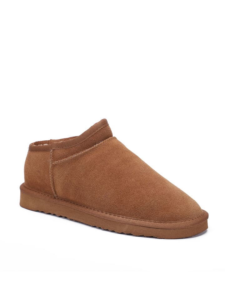 Gooce Skórzane botki zimowe "Jackie" w kolorze jasnobrązowym rozmiar: 37