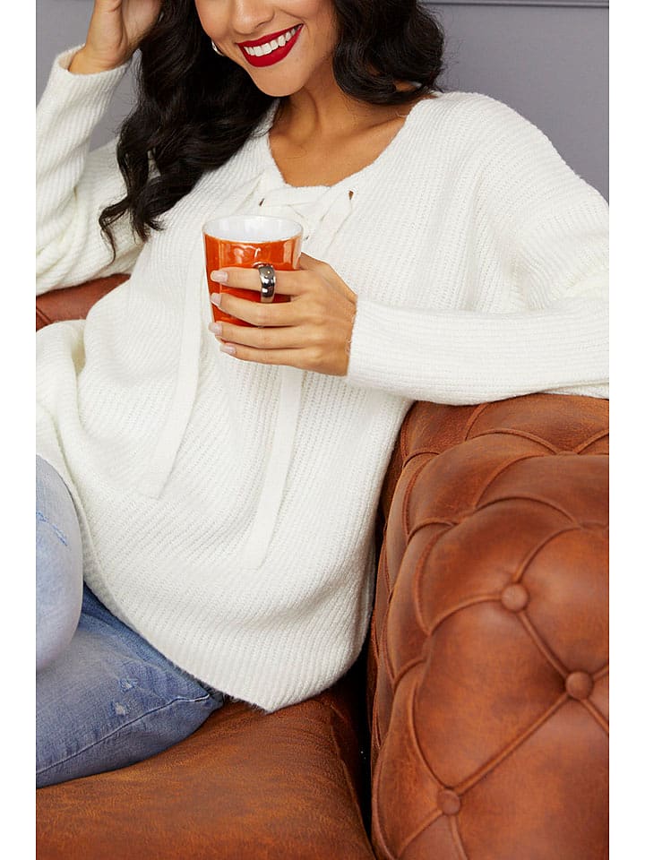 Milan Kiss Sweter w kolorze kremowym rozmiar: S