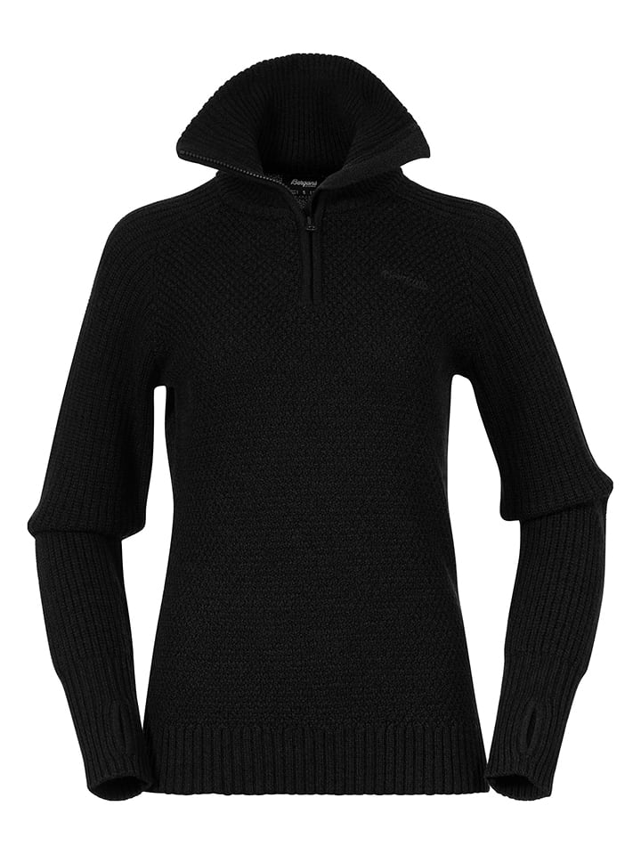 Bergans Wełniany sweter "Ulriken" w kolorze czarnym rozmiar: XL