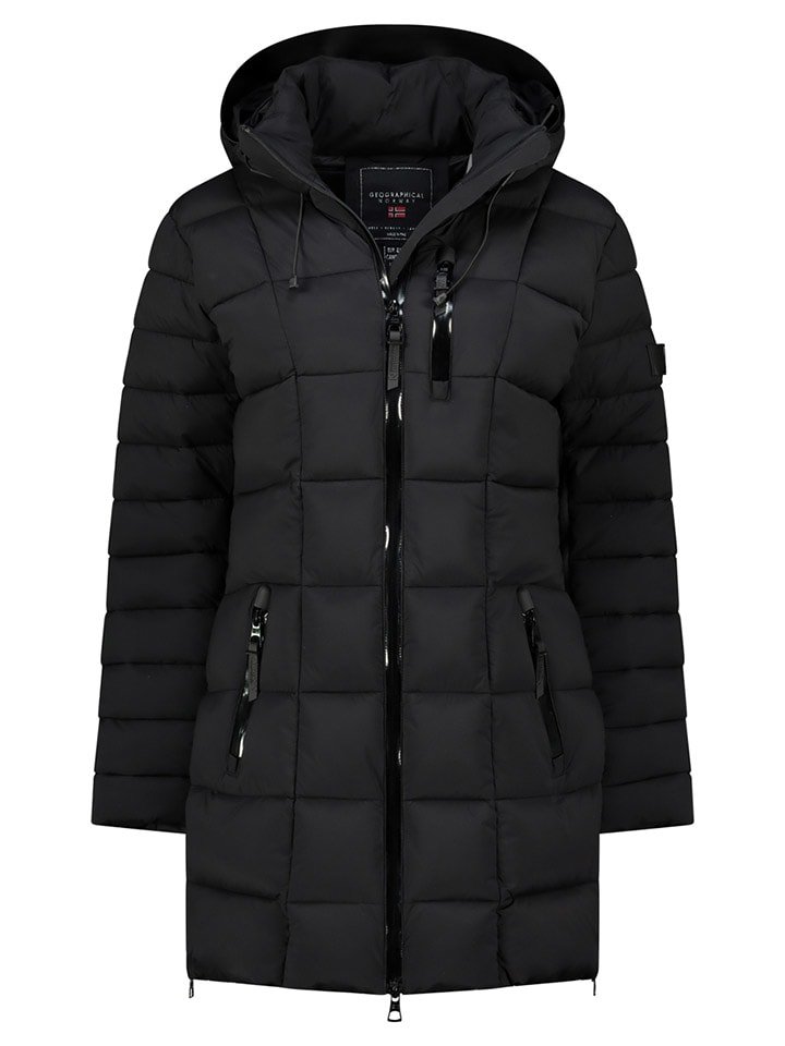 Geographical Norway Płaszcz pikowany "Bastia" w kolorze czarnym rozmiar: L