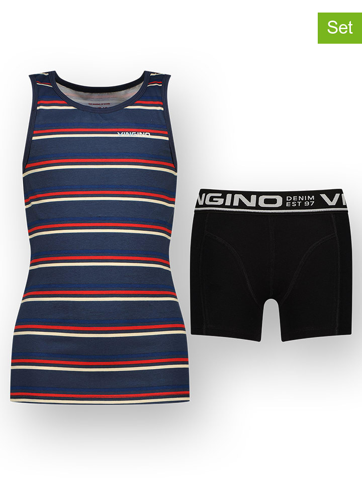 Vingino 2-częściowy zestaw bielizny w kolorze czarno-granatowym rozmiar: 122/128